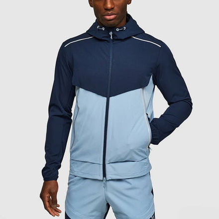 Spring Outdoor Custom Logo Mens Windbreaker Windproof Sport Reflective Woven Running Jacket