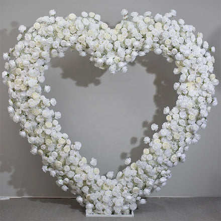 JCF130 White Heart Flower Proposal Layout Wedding Decoration Simulation Flower Decoration Artificial Flower