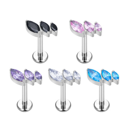 ASTM F136 Titanium Internally Threaded Labret Astm F136 Push Pin Labret Lip Earring Piercing Accessories Jewelry