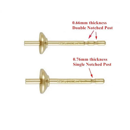 GP Wholesale Classic Pearl Cup for DIY Accessories 14K Gold Filled Earring Post Findings