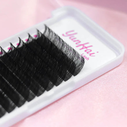 Yunhai Lash Cashmere Eyelash Extensions Comfortable Mink Volume Lashes Trays Velour Silk Velvet Cashmere Lash Extensions