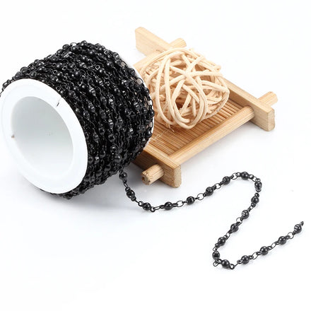 Handmade Stainless Steel Chain for Women Men Steel Black 3.5mm Size Lantern Shape Unique Chains for DIY Jewelry Necklace