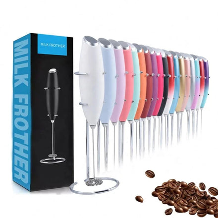 2023 Battery Operated Automatic Hand Milk Frother Coffee Frother Stainless Steel 304 Whisk CE Certified Eco-Friendly Cappuccino