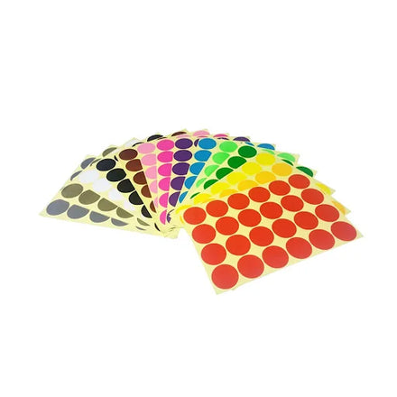 Sticker Labels Rolls for Color Coding 25mm - Blue Red Black Green Circle Dots Writable Surface