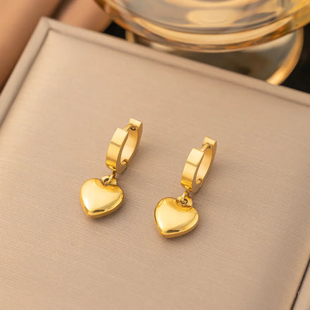 Do Not Fade Color Titanium Steel Necklace Bracelet Earrings Fashion Matching Set Stainless Steel Jewelry