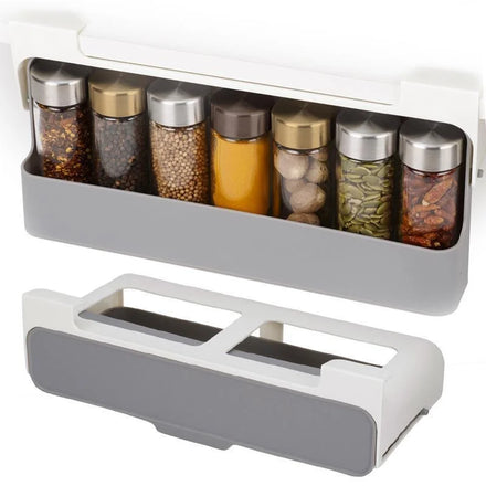 Space-Saving Pull Out Drawer for Kitchen Cabinet Under-shelf Spice Organizer for Efficient Storage of Storage Bottles & Jars