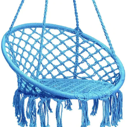 Swing Chair Safe Handwoven Knitted Hanging Ropes Comfy Tree Outdoor Hammock Swing Chair for Adults and Teens