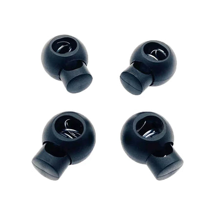 Adjustable White/Customizable Resin Double 2 Hole Nickel-Free Cord Lock Elastic Spring Stopper for Backpacks/Clothes