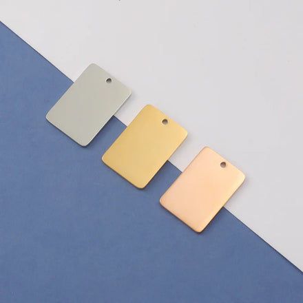Factory Customization Personalized Mirror Polished New Pattern Stainless Steel Rectangle Connector Bracelet Charms