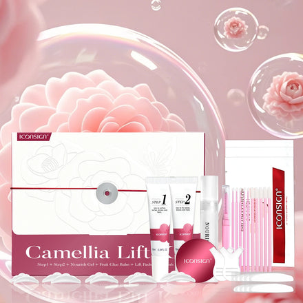 Iconsign New Korean Wholesale Camellia Eye Lash Eyebrow Lift Laminating Perming Eyelash and Brow Lamination Perm Custom Kit Set