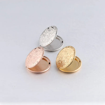 Trendy Peach Customized Blank Heart Locket Photo Box Stainless Steel Pendant for Women Necklace Accessories Jewel