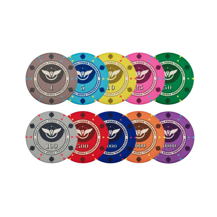 YH Customized Logo Diamonds Ceramics Chips for Professional Poker Tournament