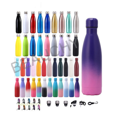 Beauchy Double Wall 17oz 500ml Vacuum Seal Metal Custom Gym Sports Drink Bottle Stainless Steel Insulated Water Bottles
