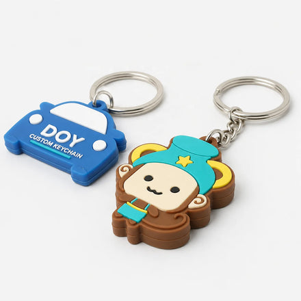 Factory Direct Price Embossed Soft PVC Rubber Custom Make Your Own Anime Cartoon Silicone Keychain