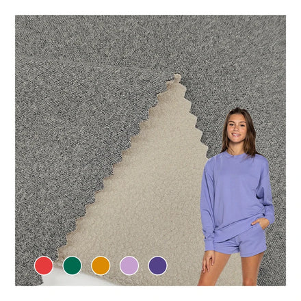 Hot Sale Good Velvet Fabric Per Meter for Bangladesh Bonded 95% Polyester 5% Elastane AB Polar Fleece Fabric for Jacket/