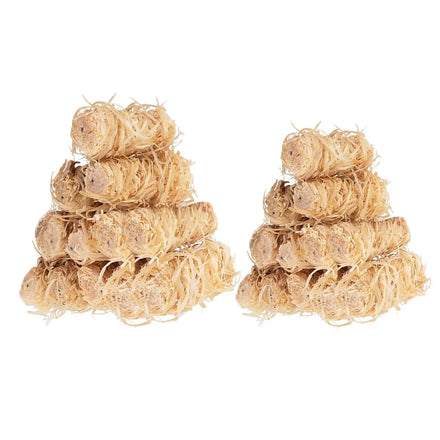 Log-Barn 200 Natural Eco Pine Wood Modern Wax Coated Andirons for Fireplaces Stoves Pizza Ovens Smokers Camp Fires