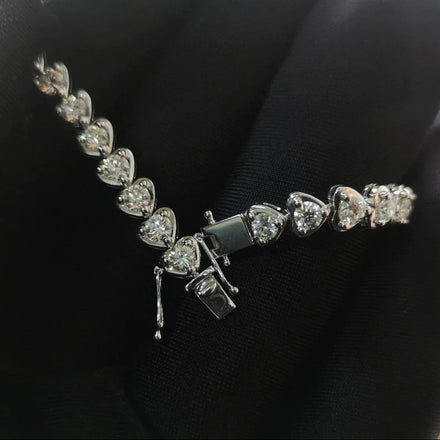 in Stock 18k Solid Gold Natural Diamond Tennis Bracelet for Women 4.2 Carats AU750 FG VS Real VS Real Natural Diamond Bracelet