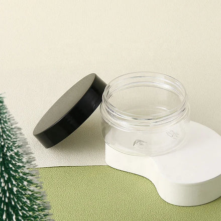 80ml Cosmetic Packaging Ready to Ship Empty Clear Round Face Cream Jar Container Plastic Cosmetic Jar
