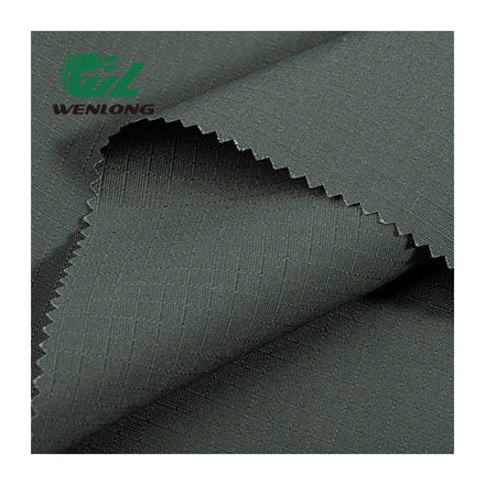RTS Woven Camouflage Ripstop Plain Dyed Fabric Anti-Tearing WR T/C 65/35 Dark Green for Uniform