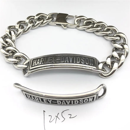 BXNK016 Trendy Antique Jewelry Link Chain Custom Engraved Stainless Steel Clasp