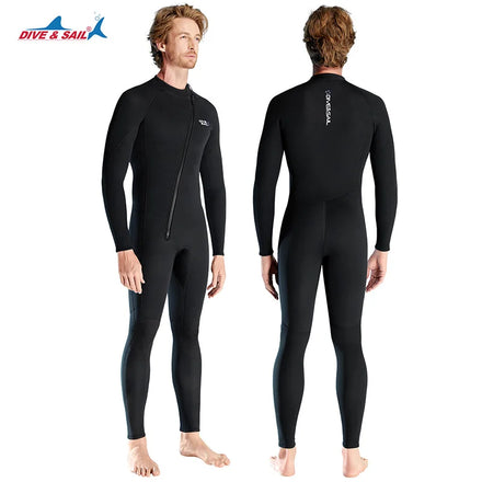 DIVE&SAIL Neoprene Waterproof Surfing Wetsuit Chest Zip Full Sleeve Diving and Swimming Women's Swimwear 1.5MM