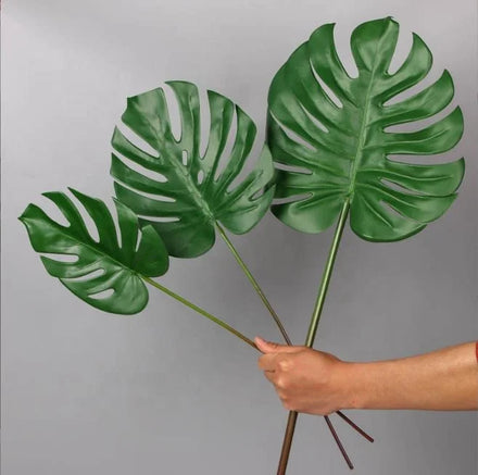 Top Quality Real Touch Artificial Monstera Leaf for Home Decoration