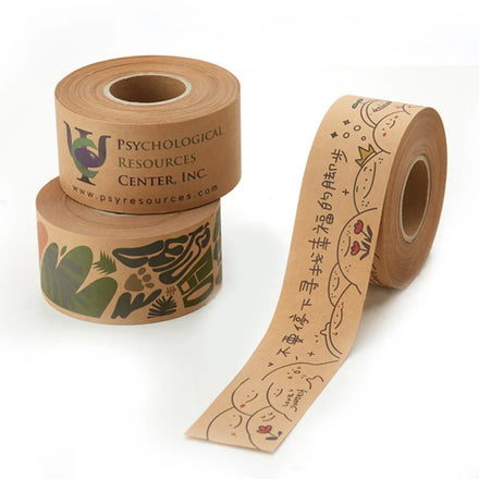 Acrylic Adhesive High Adhesion China Printing Logo Environmental Self Adhesive Waterproof Single Sided Kraft Paper Packing Tape