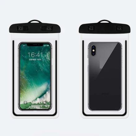Transparent PVC Inflatable Mobile Phone Case Universal Waterproof Smartphone Pouch Neck Hook Lanyard Easy Touch Screen Access