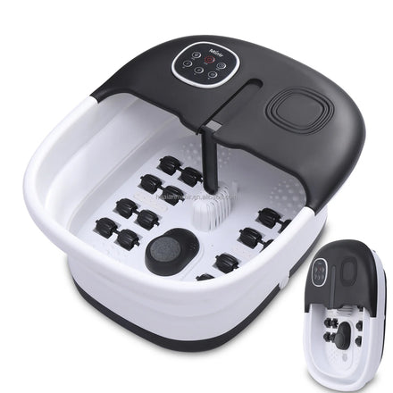 Multifunction Folding Foot Spa Massager Warm Water Bubble Massage Adjustable Temperature Timer 4.5-6L Capacity Full Feed Rollers