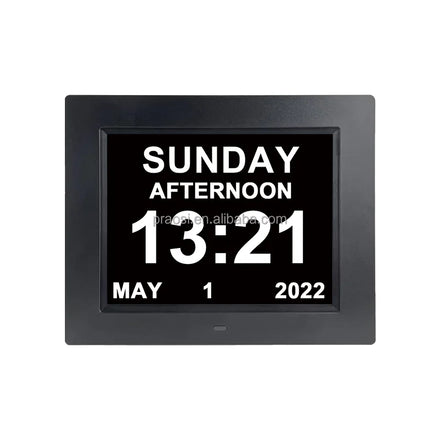Best Selling 7 8 10 Inch Alarms Desk Clock Large Display Digital & Analog for Dementia Modern Plastic Design with Remote Control