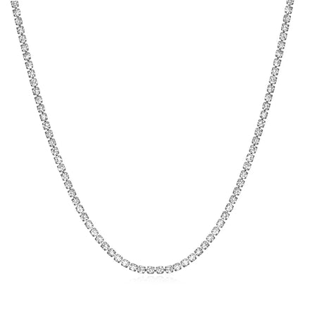 Fashion Stainless Steel Zircon Tennis Necklace Jewelry Women