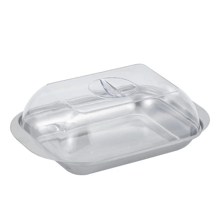 Butter Dish with Lid Stainless Steel Butter Container Butter Dish with Easy to Hold Lid