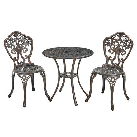 White Detachable Cast Aluminum Outdoor Chair for Villa Courtyard Mall Furniture Includes Patio Garden Table and Chairs