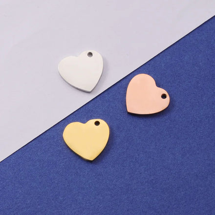Factory Customization Personalized Mirror Polished Stainless Steel Hollow Pet Blank Label Heart Pendant Jewelry Wholesale