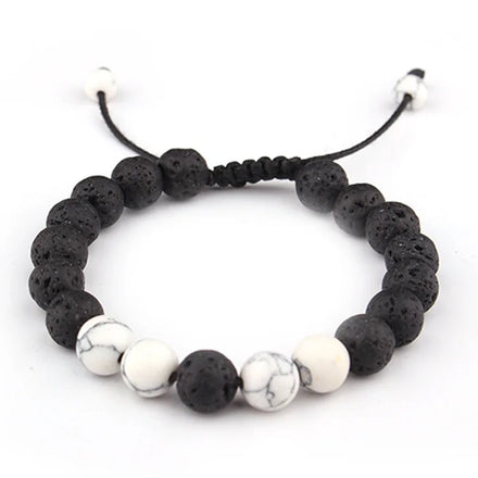 Smelling Stress Relief Yoga Beads Adjustable Bracelet Anxiety Aromatherapy Essential Oil Diffuser Healing Lava Bracelet