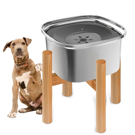 2024 New 3L Stainless Steel Elevated Dog Food Water Feeder Bowl Holder No Spill Raised Dog Water Bowl With Stand
