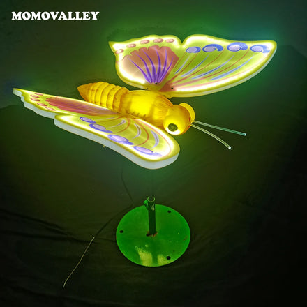 Momovalley Wholesale IP65 12V 47Cm White Pink Real Led Butterfly Night Light Decor for Christmas Summer Festival Landscape