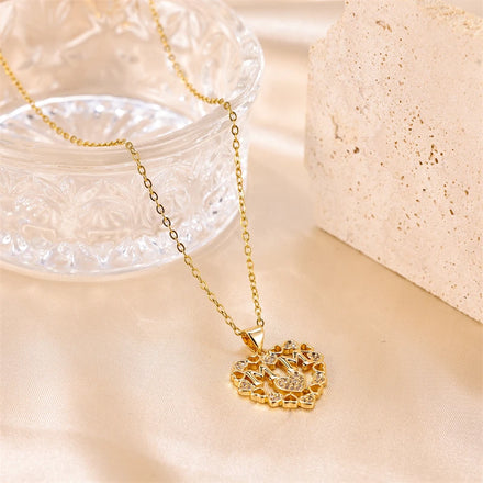 2024 Trending Necklace Stainless Steel 18K Gold-Plated Mom Pendant Necklace