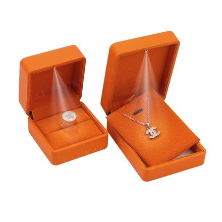 Pendants Charms Rings All Kinds of Jewelry Packaging Box Personalized Custom Velvet Cover Cardboard Jewellery Box with LED Light
