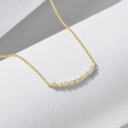 DN1311 Wholesale TRENDY Morse Code Necklace With LOVE Pendant in 925 Sterling Silver and Cubic Zircon