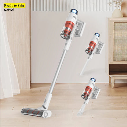 S7 35kPa Dry Cordless Stick Vacuum Cleaner LED Touch Screen Bagless HEPA Filter for Household & Hotel Use