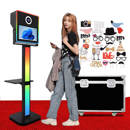 Easy to Install DSLR Camera Photo Booth Machine With 15.6 Inch Touch Screen DSLR Photobooth Shell Stand for Party and Events