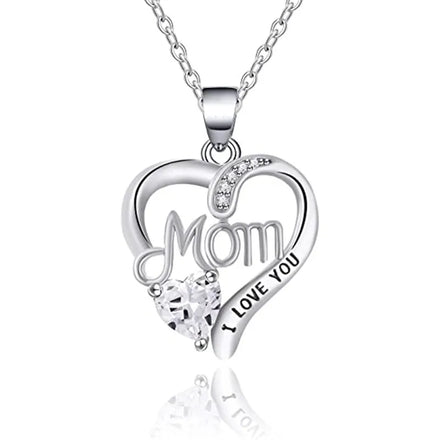 CAOSHI 4 Colors Gifts for Mom Necklace Women Imitated Rhodium Color Luxury Cubic Zirconia Fashion New Necklaces Brass Jewelry