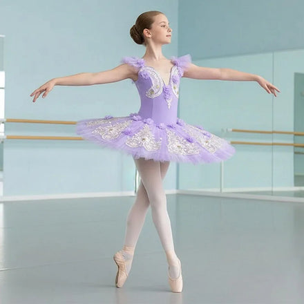 White Swan Lake Performance Wear Professional Ballet Tutu Skirt & Velvet Tops for Kids Girls Women's Ballerina Dress