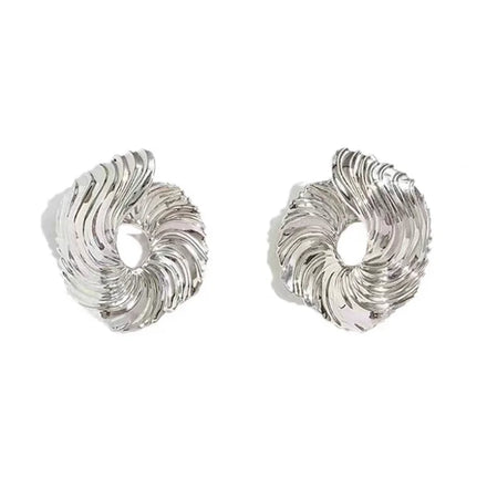Women Chunky Texture Irregular Wing Statement Earrings Geo Bijoux Fashion Jewelry Wholesale