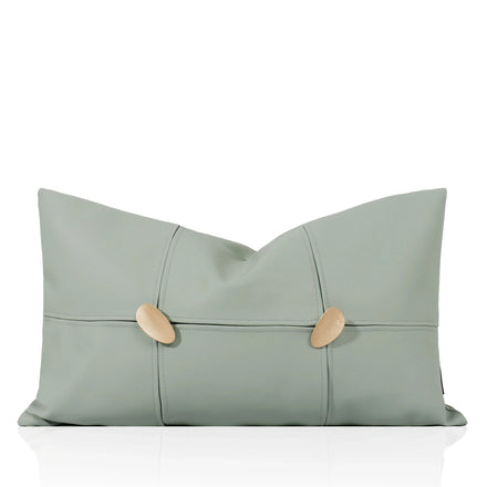 Tiff Home Modern New Design Wholesale 30*50cm Light Cyan Geometric Pattern Spliced Embroidered Eco-Friendly Throw Pillow