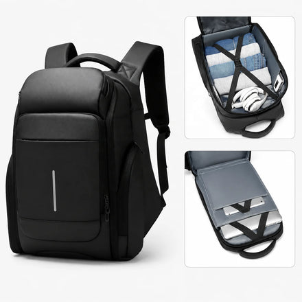 Custom logo Water Resistant Travel Backpack 17 Inch Laptop Backpack with SBS Zipper Shockproof Shoulder Strap Chest Buckle