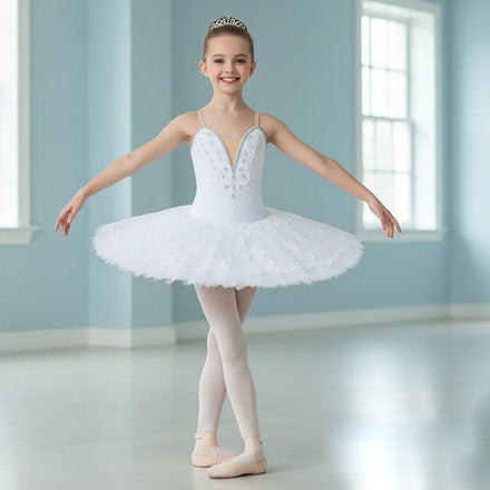 2024 Ballet Tutu Skirt Black for Children's Swan Lake Costumes Kids Belly Dance Clothing Stage Performance Dress