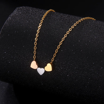 Tri-color Love Necklace Pendant Stainless Steel Necklace Fashion Jewelry Necklaces for Woman