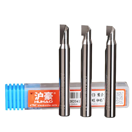 Huhao PCD Milling Cutter Processing Acrylic Diamond Slotting Cutter One Flutes for Engraving Machine